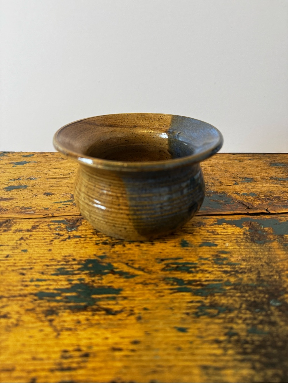 Handcrafted Ceramic Bowl - Brown and Blue